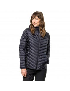 Jack Wolfskin Κοντό Γυναικείο Puffer Μπουφάν για Χειμώνα Γκρι 1207101-1388 2