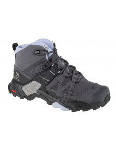 Salomon X Ultra 4 L41625000 Γυναικεία Ορειβατικά Μποτάκια Αδιάβροχα με Μεμβράνη Gore-Tex Magnet / Black / Zen Blue