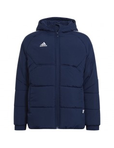 Adidas Παιδικό Καπιτονέ Μπουφάν Μακρύ με Κουκούλα Navy Μπλε HE3066