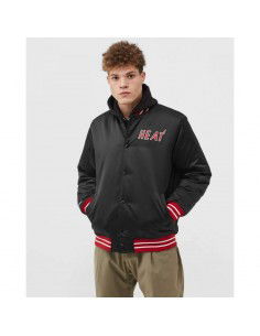 Mitchell Ness NBA Heavyweight Satin Jacket Miami Heat M OJBF3413MHEYYPPPBLCK 2