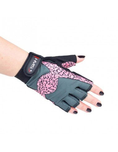Gloves for the gym Pink Gray W HMS RST03 rM Gloves for the gym Pink Gray W HMS RST03 rM