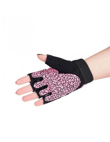 Gloves for the gym Pink Gray W HMS RST03 rM Gloves for the gym Pink Gray W HMS RST03 rM