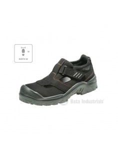 Bata Industrials Act 151 U MLIB09B1 black sandals