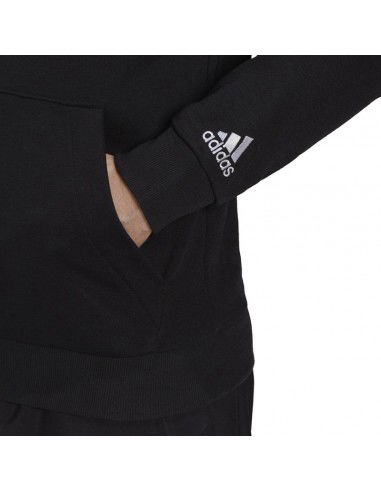 Men's adidas Essentials French Terry Linear Logo Hoodie black GK9064 Men's adidas Essentials French Terry Linear Logo Hoodie black GK9064