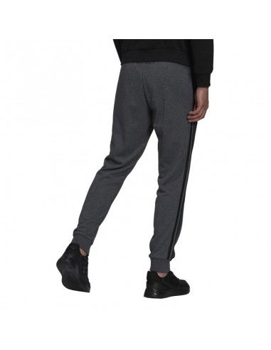 Men's adidas Essentials French Terry Tapered Cuff 3Stripes Pants grey H12256 Men's adidas Essentials French Terry Tapered Cuff 3Stripes Pants grey H12256