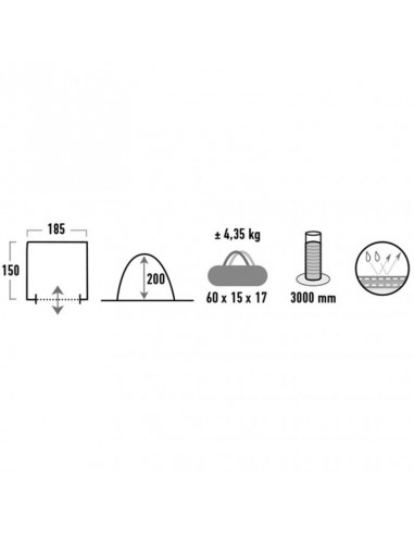 Tent pavilion High Peak Torbole 14014 Tent pavilion High Peak Torbole 14014