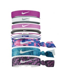 Nike Mixed hair bands 9 pcs 3 widths multicolour