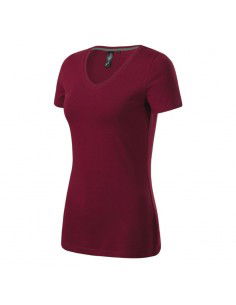 Malfini Action Vneck Tshirt W MLI70186 garnet