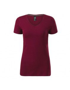 Malfini Action Vneck Tshirt W MLI70186 garnet 2