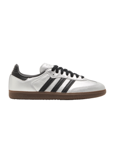 adidas Samba OG Silver Metallic Black Gum Women's JI4218 MBS
