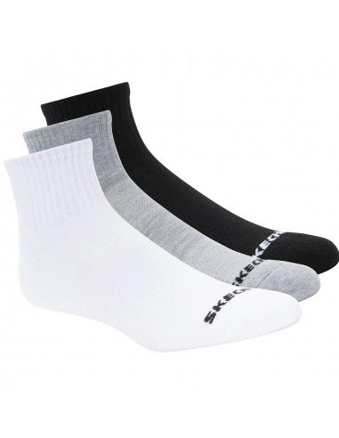 Skechers 3PPK Qtr Crew Socks S114235BKWG Skechers 3PPK Qtr Crew Socks S114235BKWG