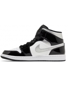 Jordan 1 Mid SE Patent Black White Metallic Silver Metallic Gold HV0789010 MBS 2