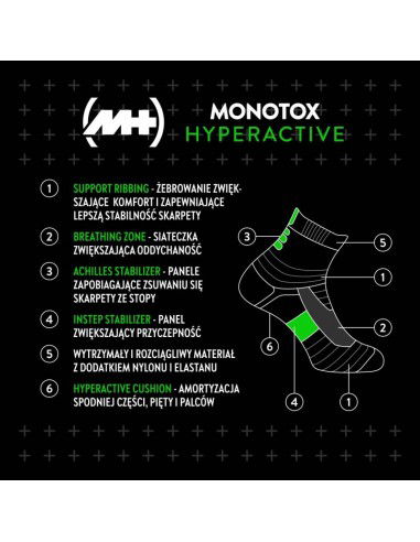 Monotox Hyperactive Socks 2pack MX20009 Monotox Hyperactive Socks 2pack MX20009