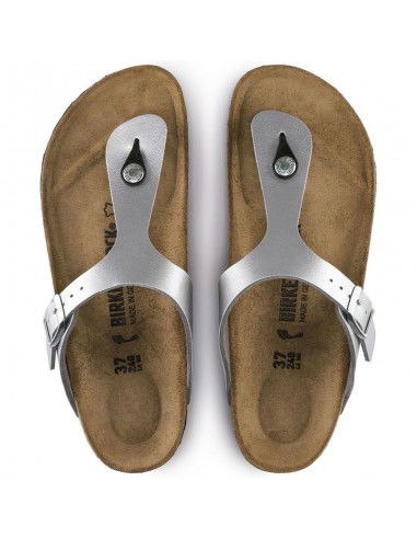 Silver Birkenstock Gizeh BirkoFlor... Silver Birkenstock Gizeh BirkoFlor...