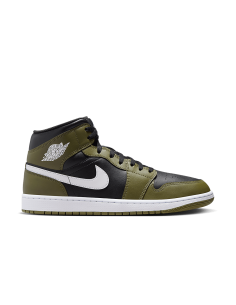 Jordan 1 Mid Black White Olive DQ8426092 MBS