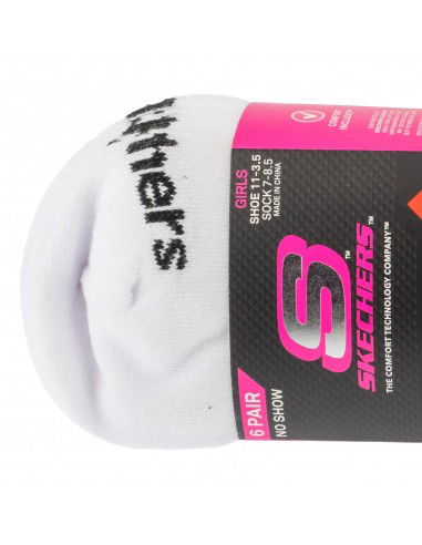 Skechers 6pk Girls Cotton Ns Socks... Skechers 6pk Girls Cotton Ns Socks...