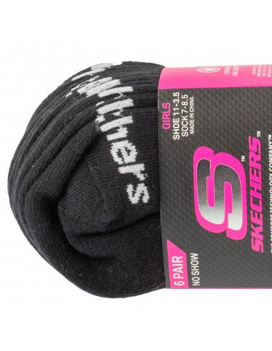 Skechers 6pk Girls Cotton Ns Socks... Skechers 6pk Girls Cotton Ns Socks...