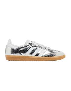 adidas Samba OG Silver Metallic Cracked Leather Women's JR0035 MBS