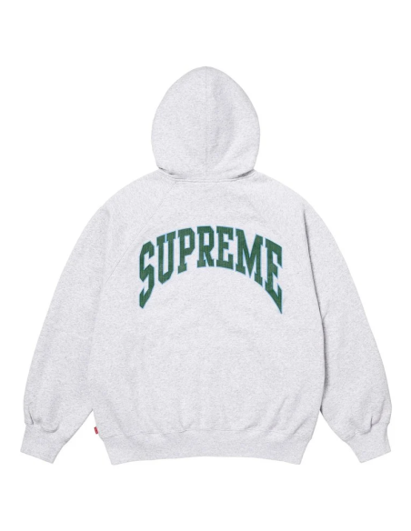 Supreme Cracked Raglan Zip Up Hooded Sweatshirt 'Ash Grey' SS26SW81ASHGREY MBS