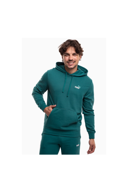 Puma ESS 2 Color Small No 1 Logo Hoodie Green 684719 41