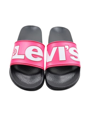 Levi's June L women's flipflops pink and black VPOL0239S3841