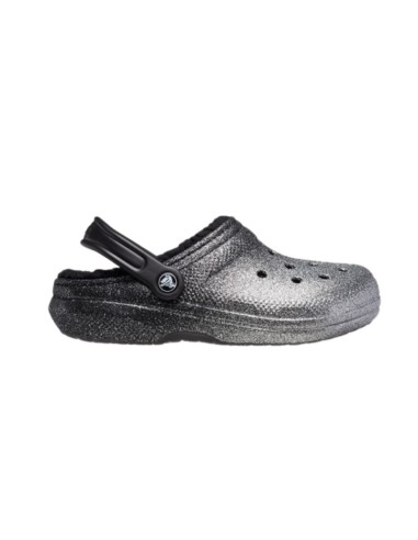 Crocs Classic Glitter Lined Clog Silver FlipFlops 205842067