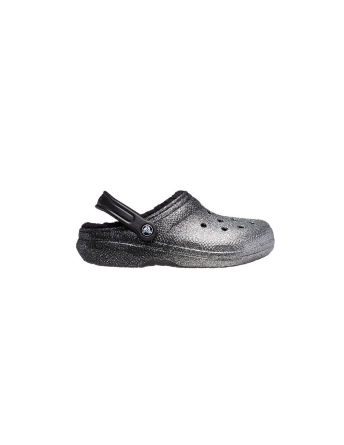Crocs Classic Glitter Lined Clog Silver FlipFlops 205842067