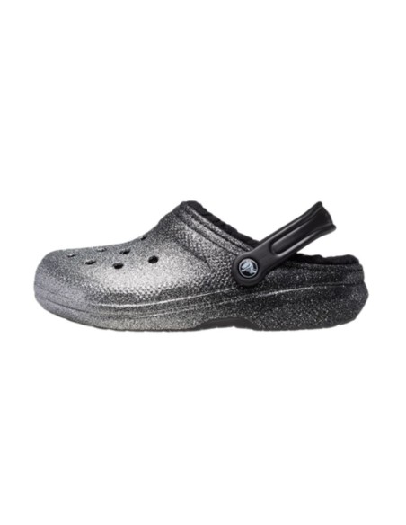 Crocs Classic Glitter Lined Clog Silver FlipFlops 205842067