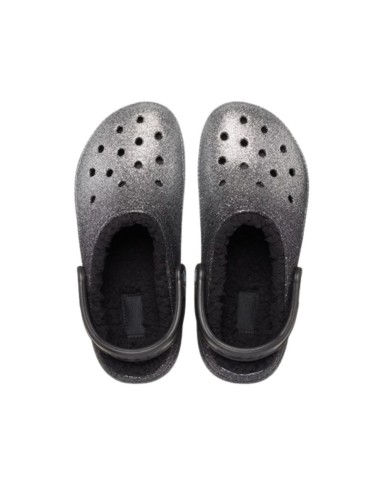 Crocs Classic Glitter Lined Clog Silver FlipFlops 205842067