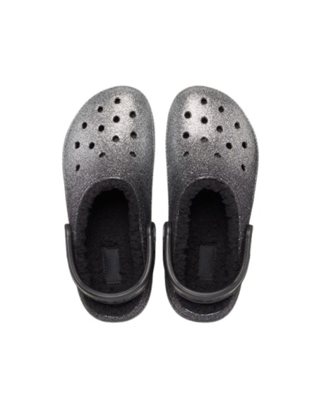 Crocs Classic Glitter Lined Clog Silver FlipFlops 205842067