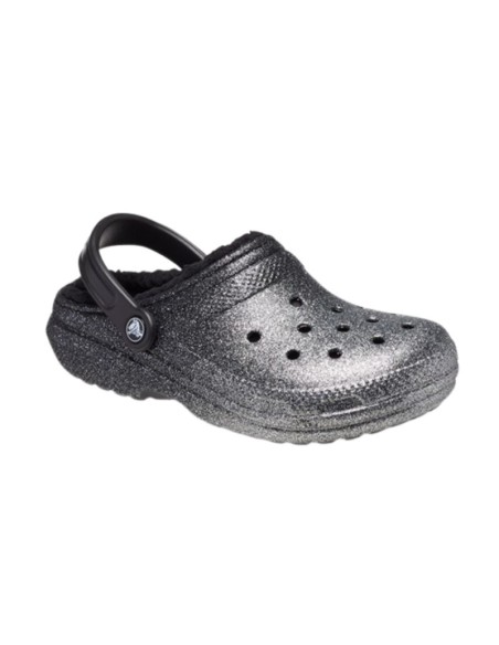 Crocs Classic Glitter Lined Clog Silver FlipFlops 205842067