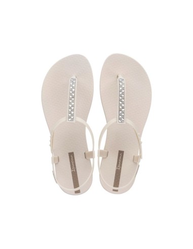 Ipanema Sandal Class women's beige flipflop sandals with rhinestones