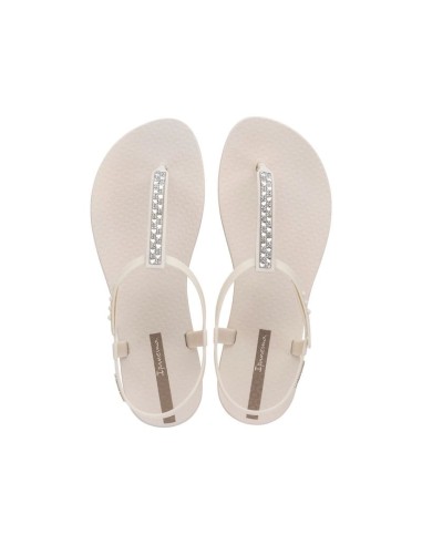 Ipanema Sandal Class women's beige flipflop sandals with rhinestones