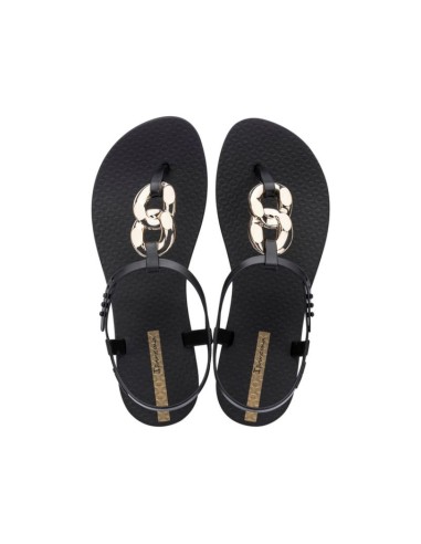 Ipanema Sandal Class women's fashionable black and gold flipflops