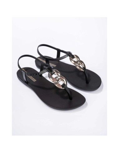 Ipanema Sandal Class women's fashionable black and gold flipflops