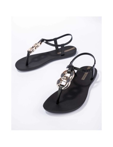 Ipanema Sandal Class women's fashionable black and gold flipflops