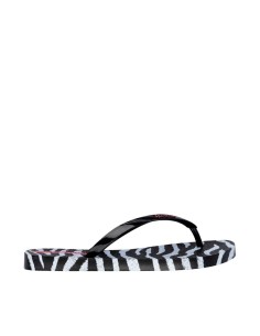 Ipanema Women's Animal Print Flip Flops Black and Gray 83846BP655