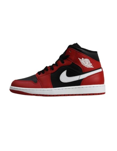 Air Jordan 1 Mid Men's Basketball Shoe BlackGym RedWhite DQ8426061