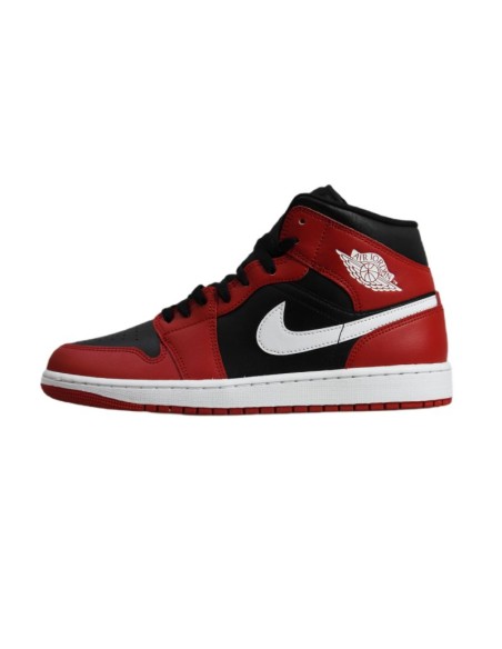 Air Jordan 1 Mid Men's Basketball Shoe BlackGym RedWhite DQ8426061