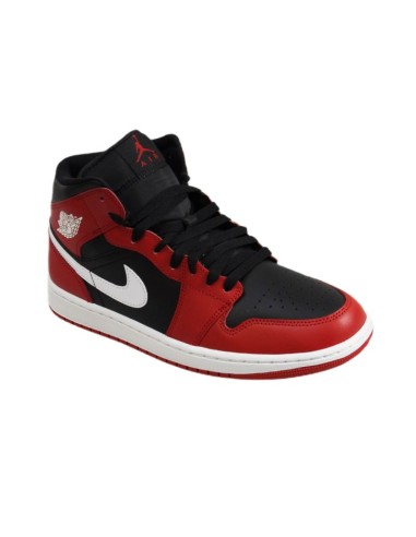 Air Jordan 1 Mid Men's Basketball Shoe BlackGym RedWhite DQ8426061