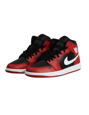 Air Jordan 1 Mid Men's Basketball Shoe BlackGym RedWhite DQ8426061