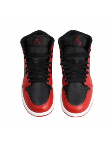 Air Jordan 1 Mid Men's Basketball Shoe BlackGym RedWhite DQ8426061