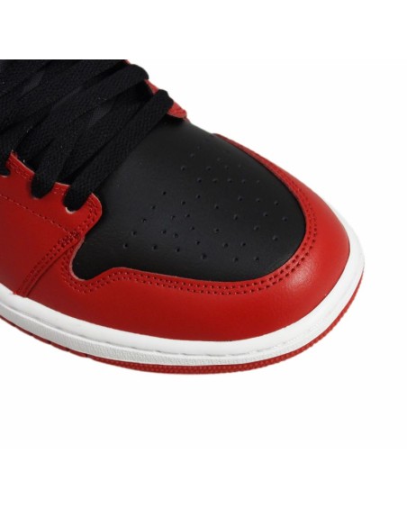 Air Jordan 1 Mid Men's Basketball Shoe BlackGym RedWhite DQ8426061