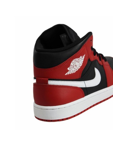 Air Jordan 1 Mid Men's Basketball Shoe BlackGym RedWhite DQ8426061