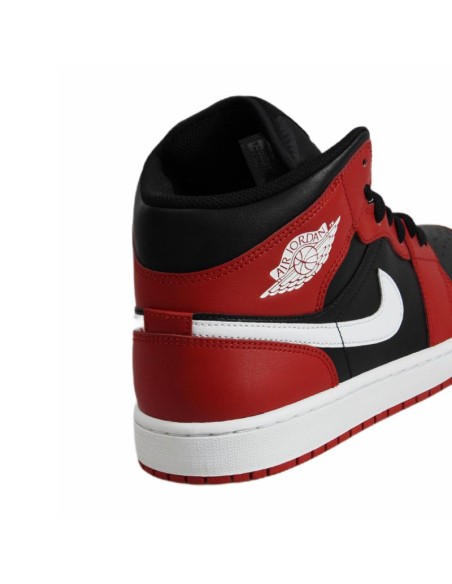 Air Jordan 1 Mid Men's Basketball Shoe BlackGym RedWhite DQ8426061