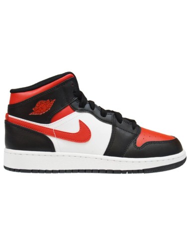 Air Jordan 1 Mid GS Fire Red Basketball Shoes 554725079