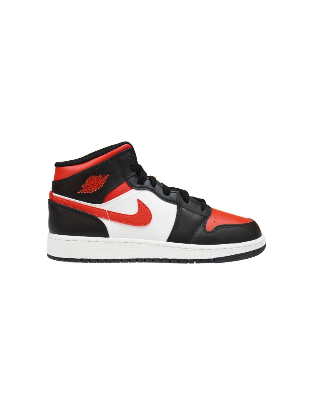 Air Jordan 1 Mid GS Fire Red Basketball Shoes 554725079
