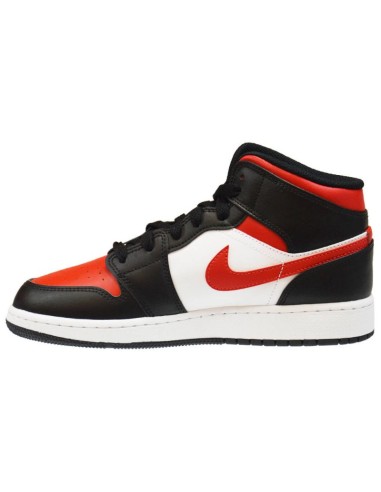 Air Jordan 1 Mid GS Fire Red Basketball Shoes 554725079