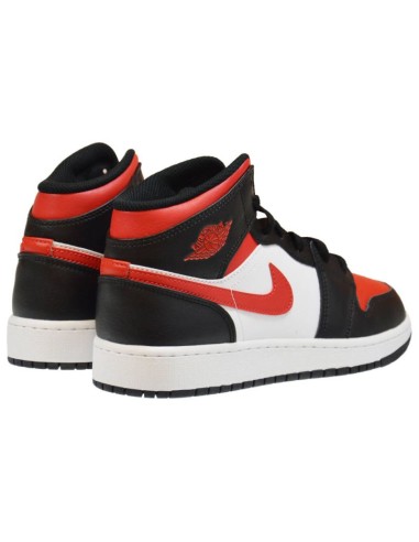 Air Jordan 1 Mid GS Fire Red Basketball Shoes 554725079