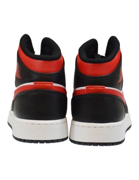 Air Jordan 1 Mid GS Fire Red Basketball Shoes 554725079